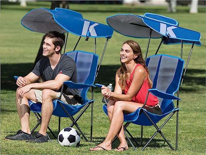 double camping chair with canopy