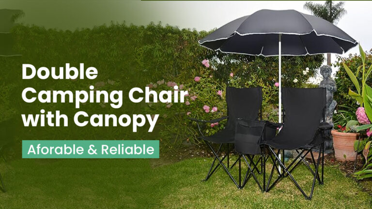 Double camping chair with canopy